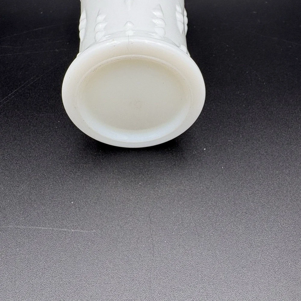 Vintage 1960's Anchor Hocking Milk Glass Vase | Teardrop and Pearl | White Decor